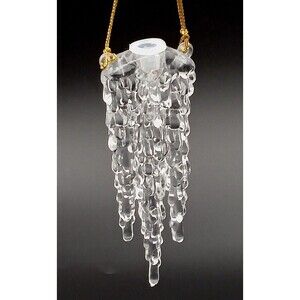 Melting Icicle Acrylic Plastic Christmas Ornament Tree Decoration Unique Vintage